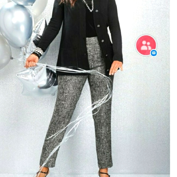 Talbots Wool Blend Fully Lined Tweed Dressy Career Side Zip Pants Sz 10 - Picture 3 of 8